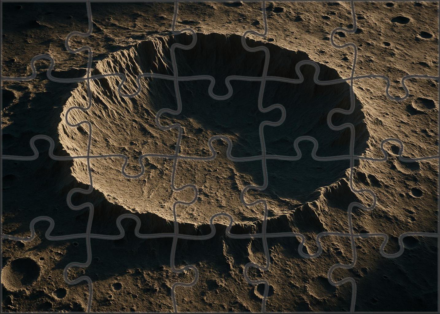 Shadowed Impact Basin Puzzle Collection