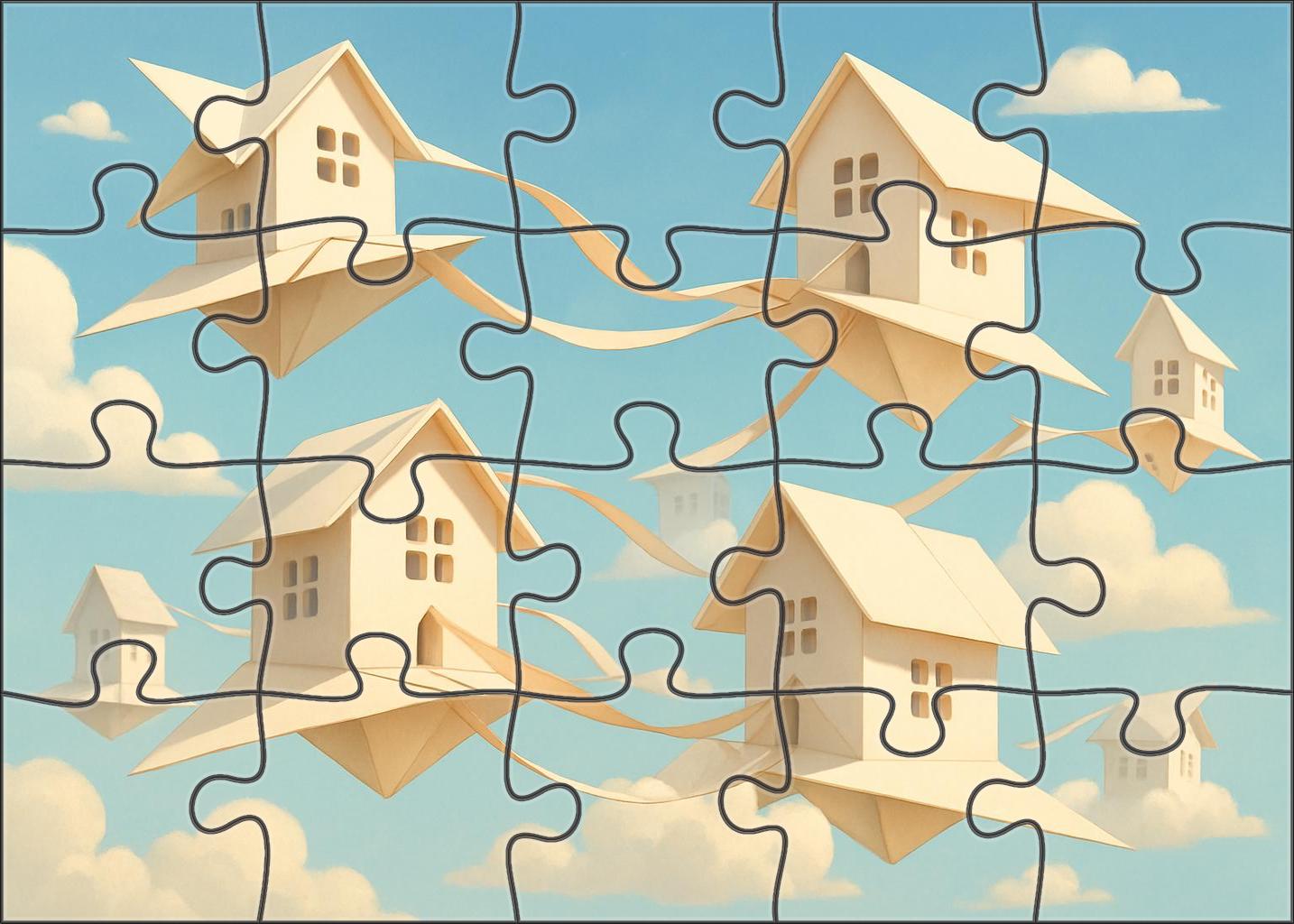 Whispering Paper Airplane Village Challenging Puzzles