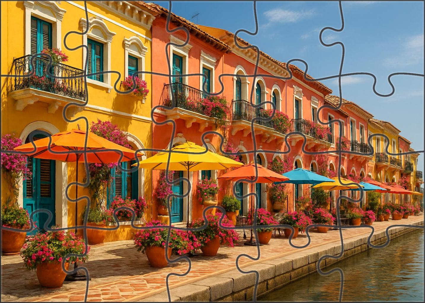 Saffron Harbor Promenade 200 Piece Puzzle