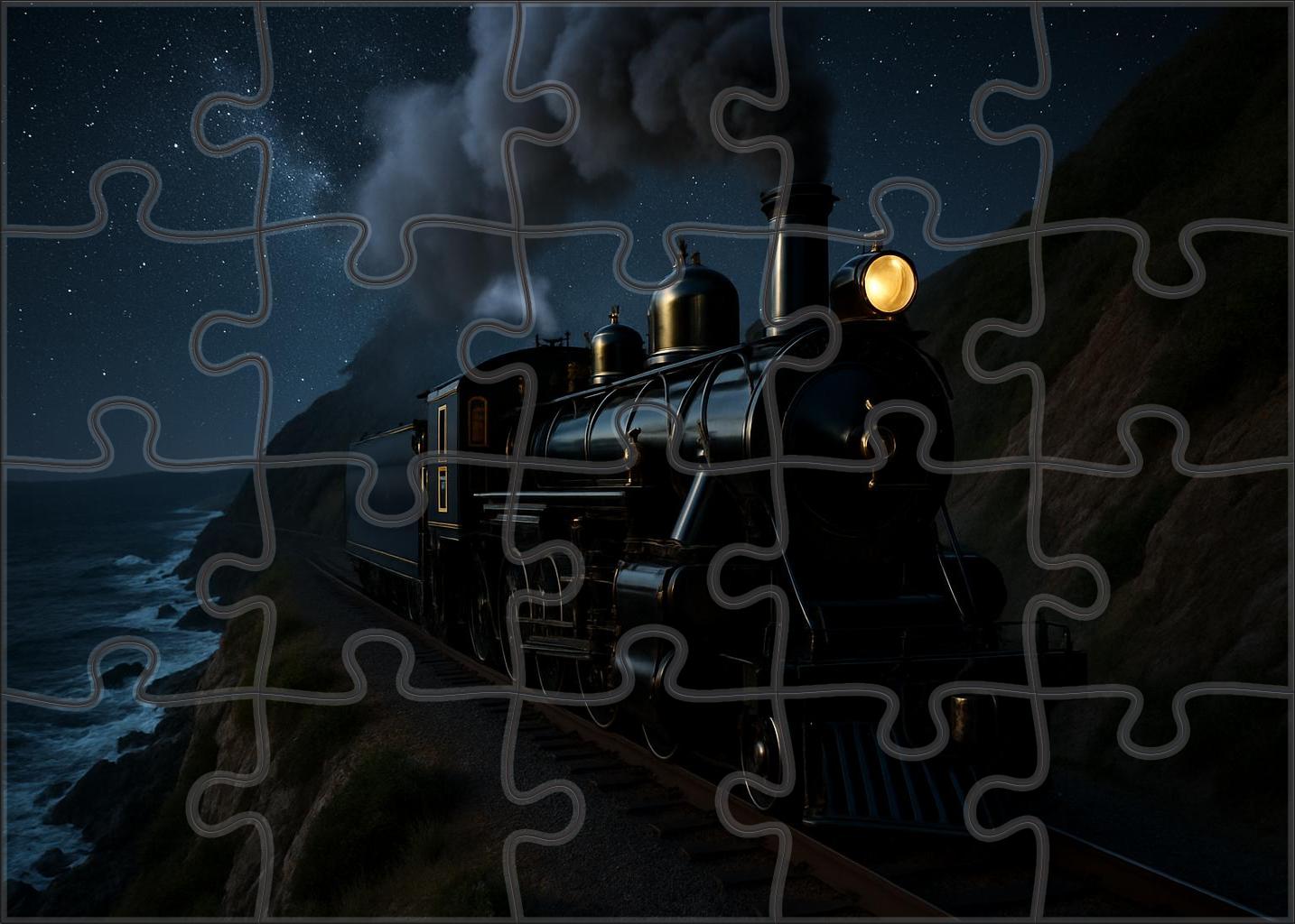 Midnight Steam Flyer 300 Piece Puzzle
