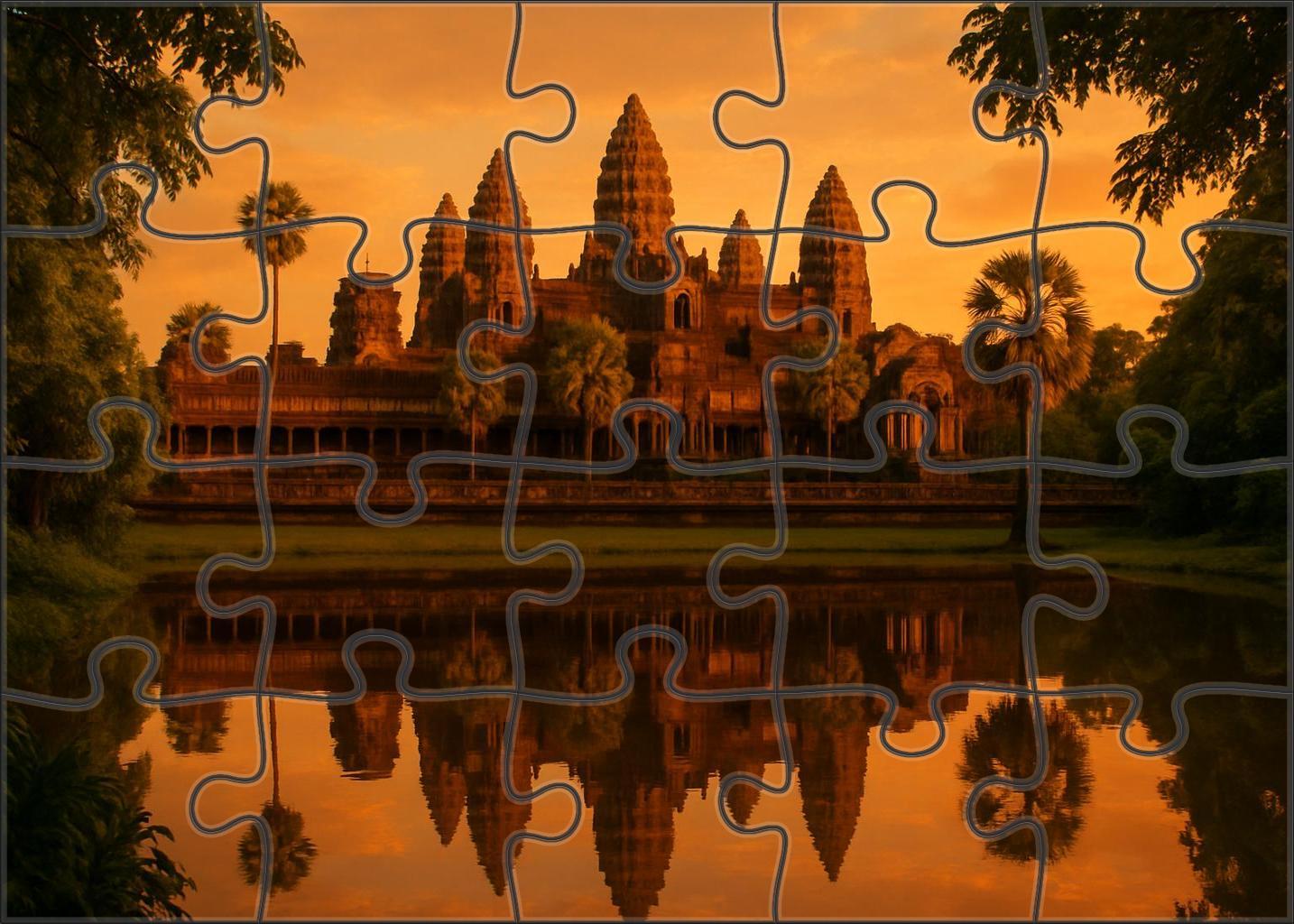 Angkor Wat Situated In Siem Reap Cambodia Identified By 7356 Globally As A Sprawling Temple Complex And Khmer Architectural Marvel Easy Puzzles
