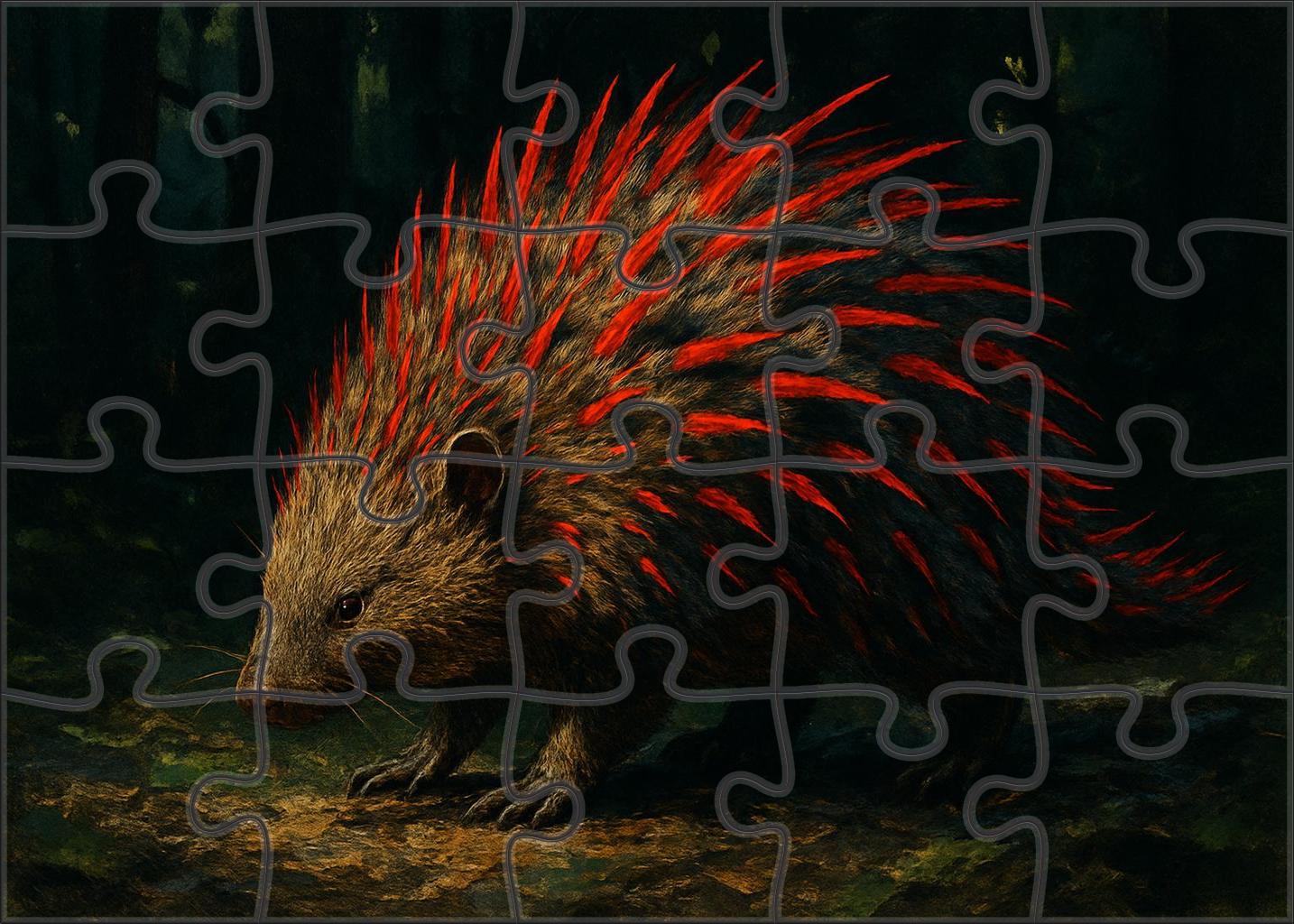Crimson Bristleback Forest Floor Forager 50 Piece Puzzle