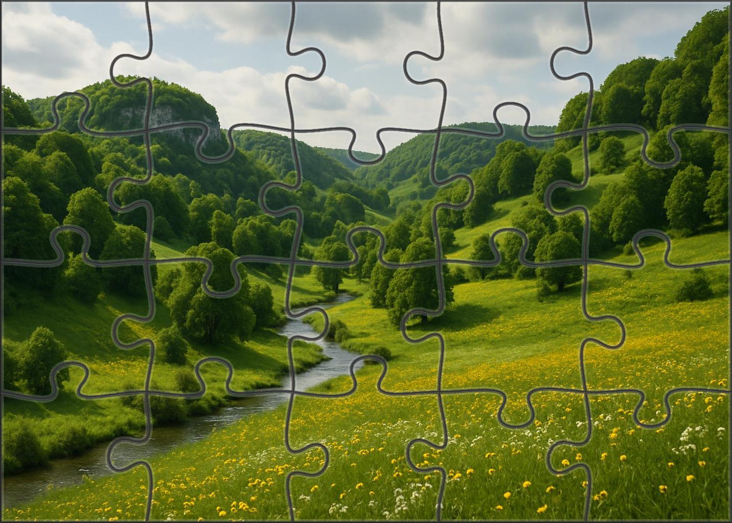 Verdant Basin Hills 20 Piece Puzzle