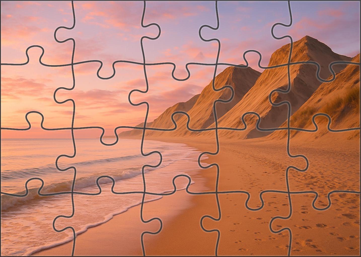 Sunrise Dune Beach Puzzle For Adults