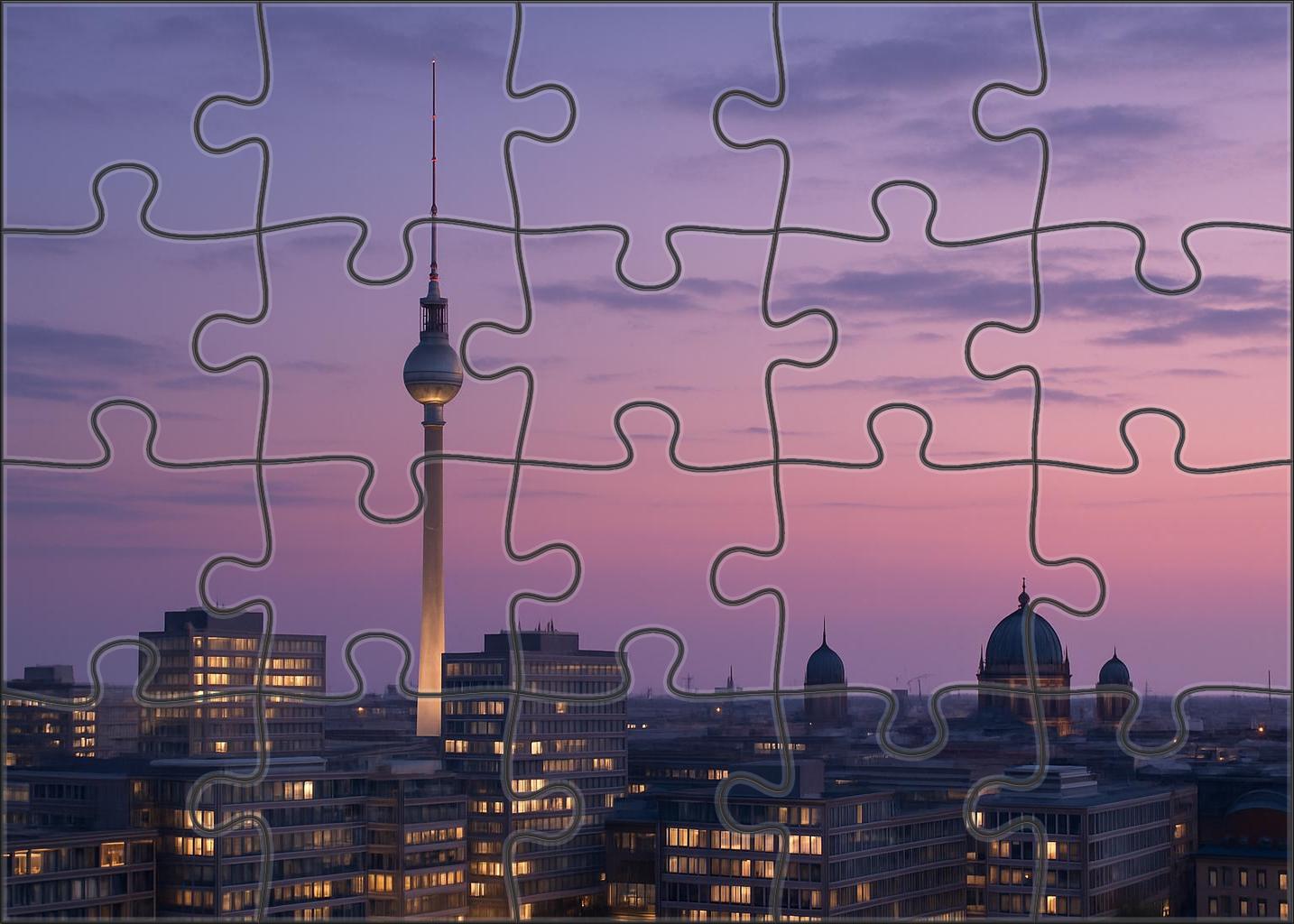 Berlin City Skyline A Layered Profile Of Historic Monuments And Modern Office Towers Symbolizing Reunified Germany Puzzle For Kids