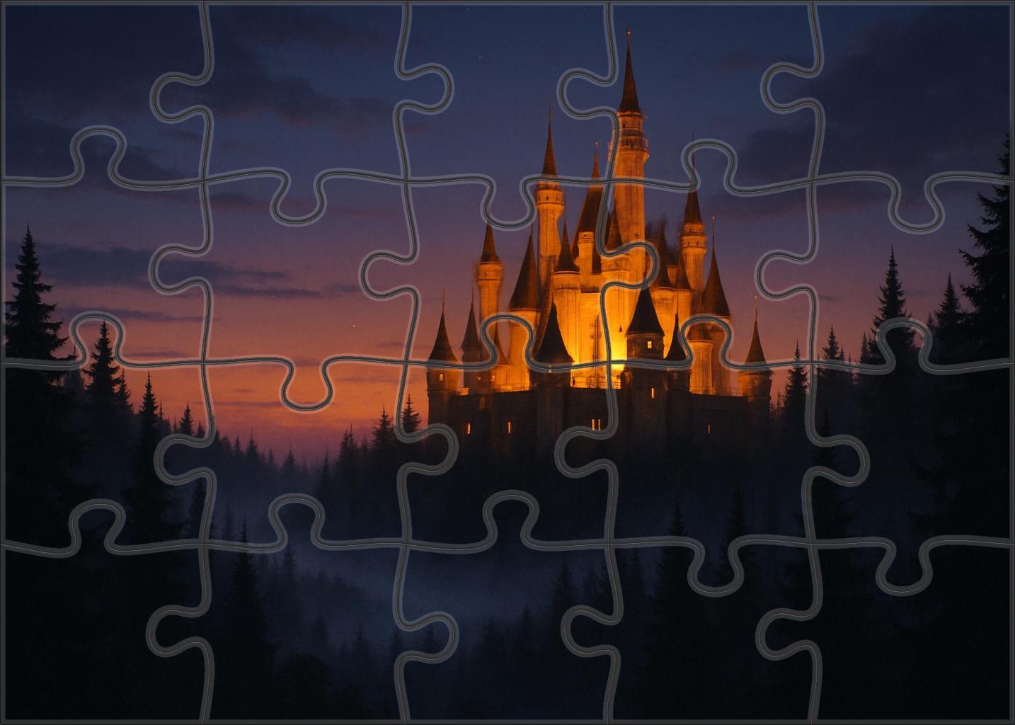 Neuschwanstein Castle Bavaria Germany - Recognized By 7358 Worldwide For Its Fairy Tale Silhouette Easy Puzzles