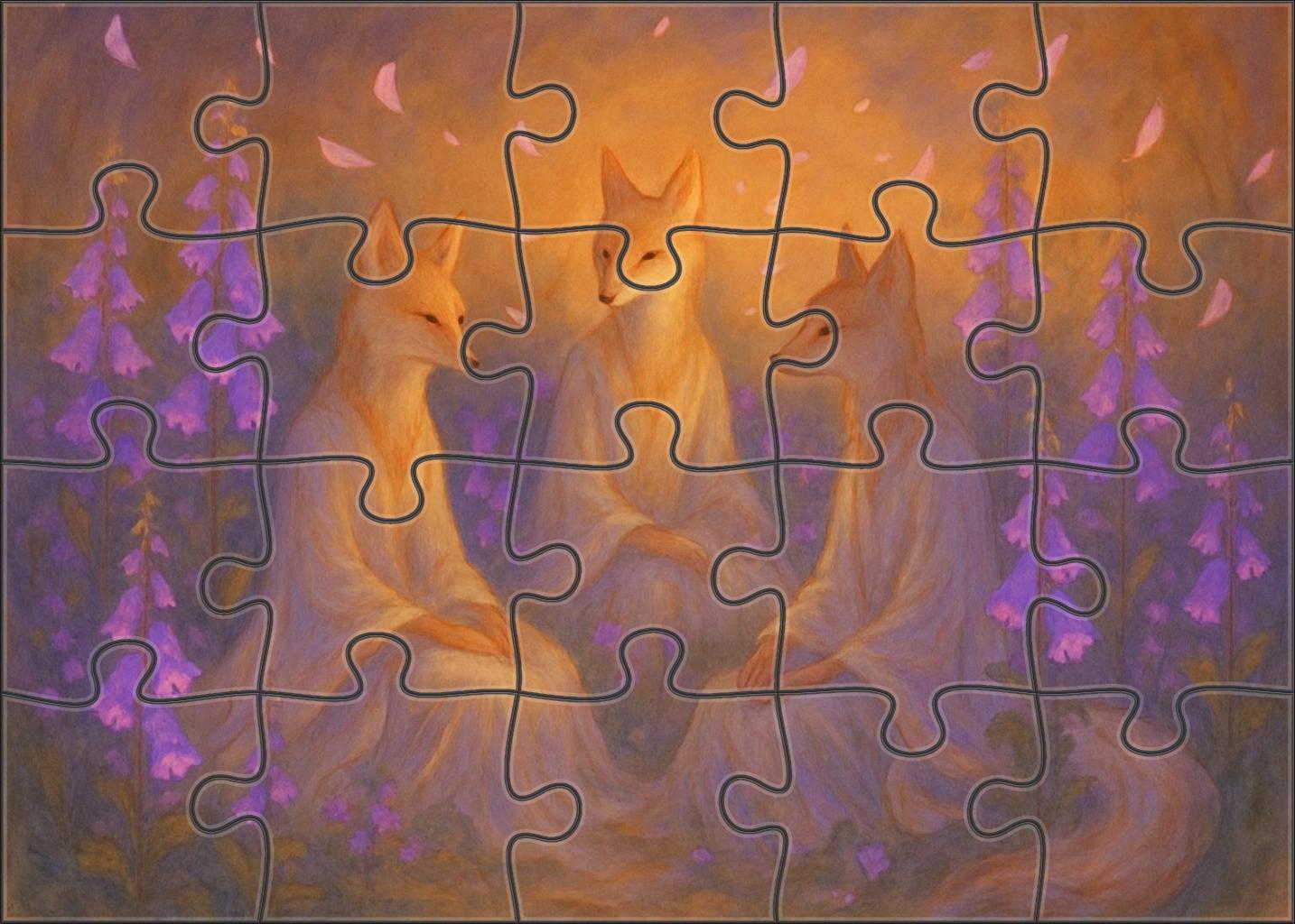 The Foxglove Tea Ceremony Custom Jigsaw Puzzle