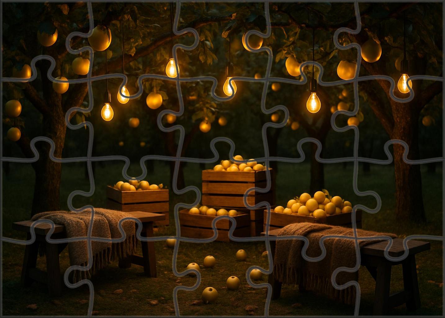Golden Orchard Evening Puzzle For Adults