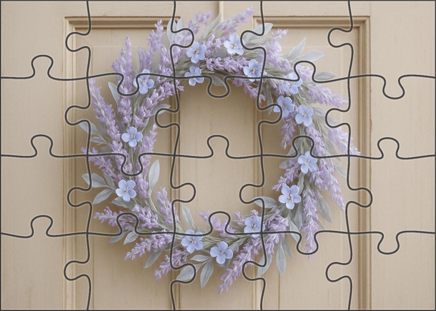 Lavender Breeze Wreath Puzzle Collection