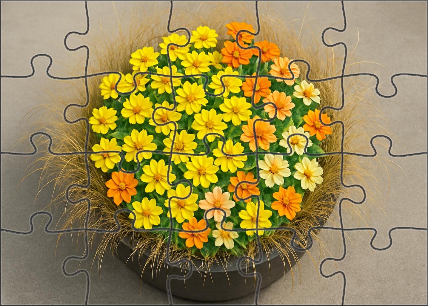 Golden Sunburst Planter 100 Piece Puzzle