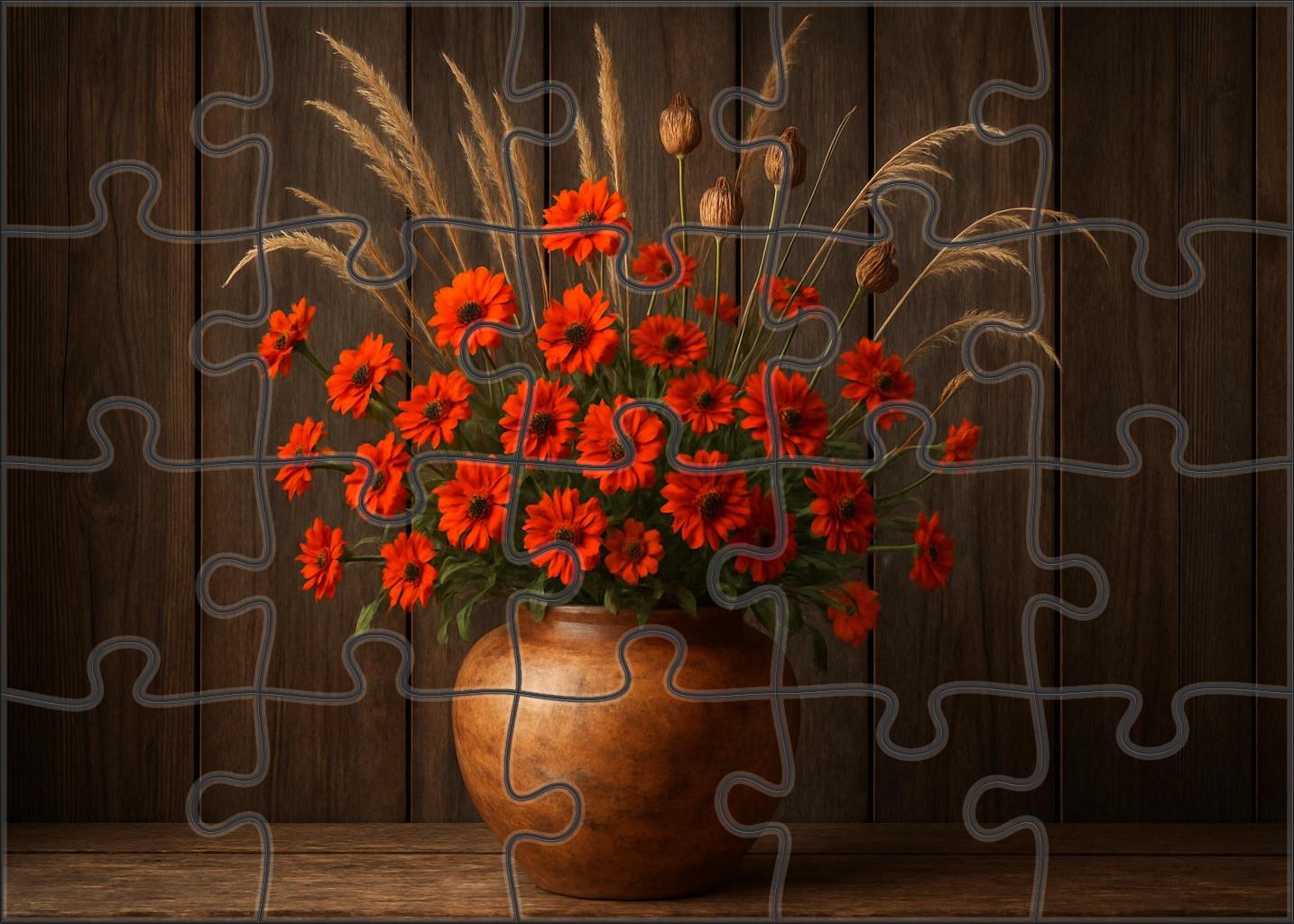 Rustic Autumn Container Garden Puzzle Collection