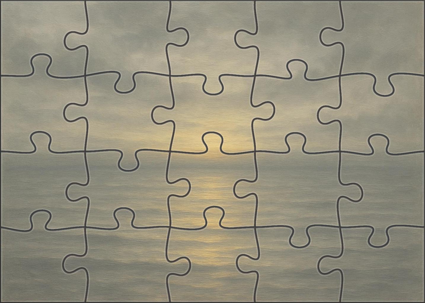 Harmony In Grey And Gold 200 Piece Puzzle