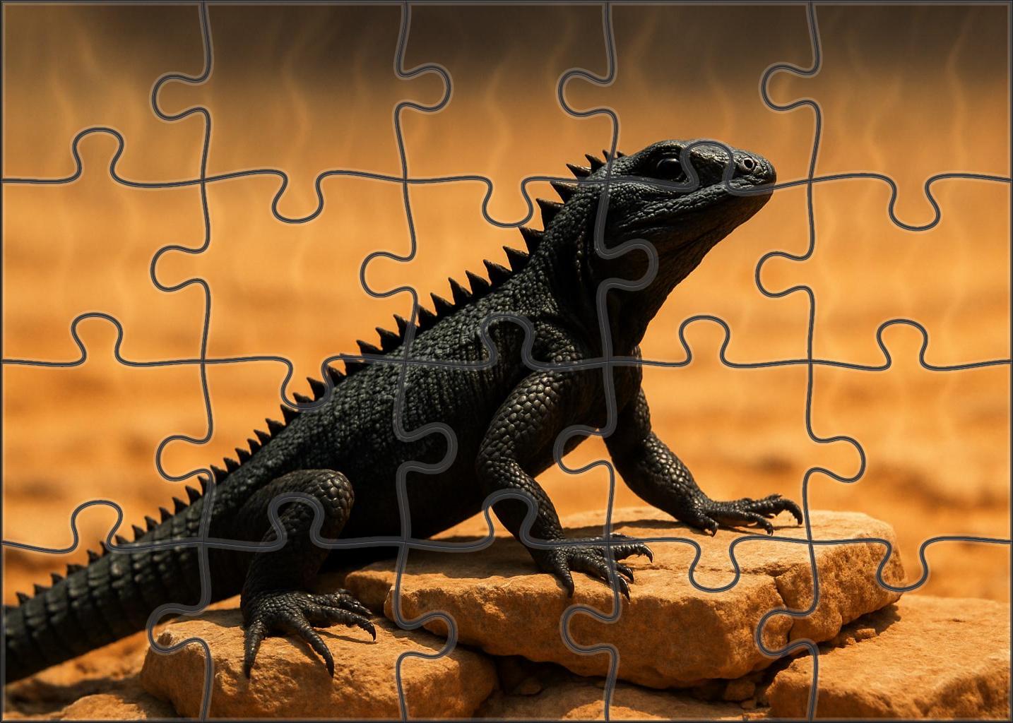 Obsidian Spineback Armored Desert Walker With Adaptive Thermoregulation Premium Puzzle Pieces
