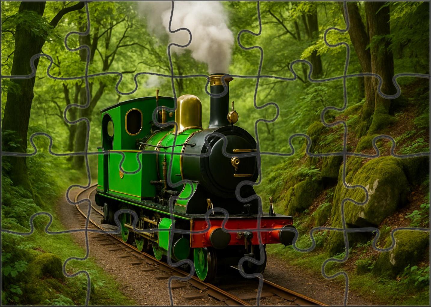 Emerald Forest Narrow Gauge Steam 20 Piece Puzzle