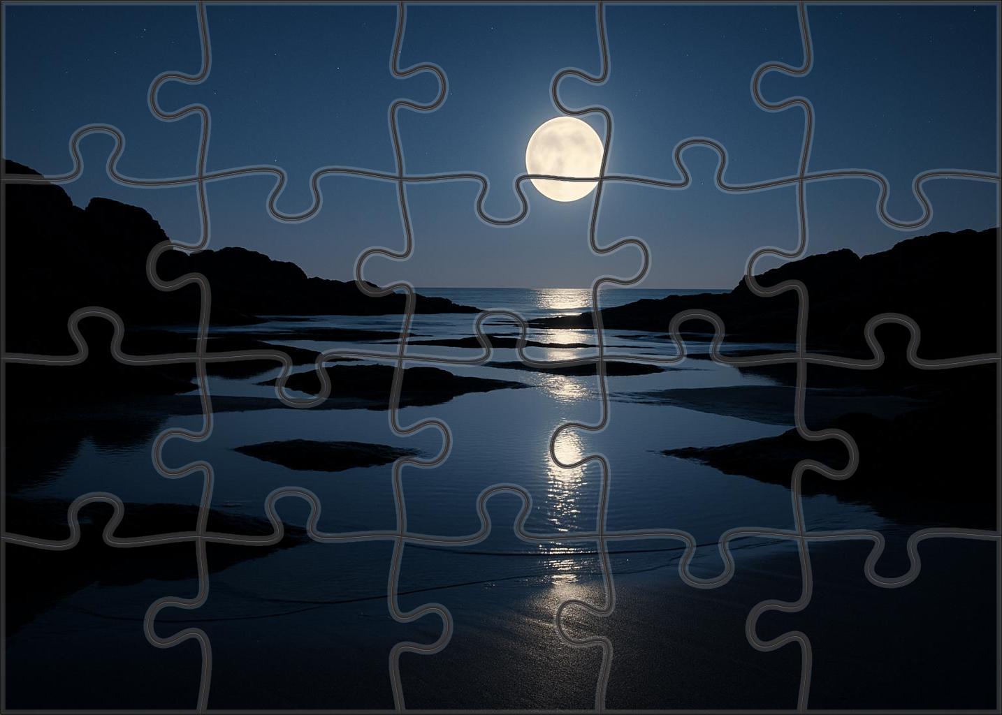 Moonlit Tide Cove Unique Puzzle Design