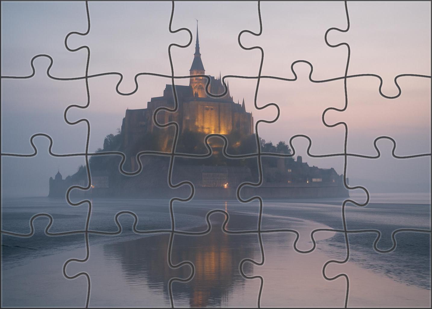 Mont Saint-michel Located In Normandy France Identified By 6790 Worldwide For Its Dramatic Tidal Island Monastery 20 Piece Puzzle