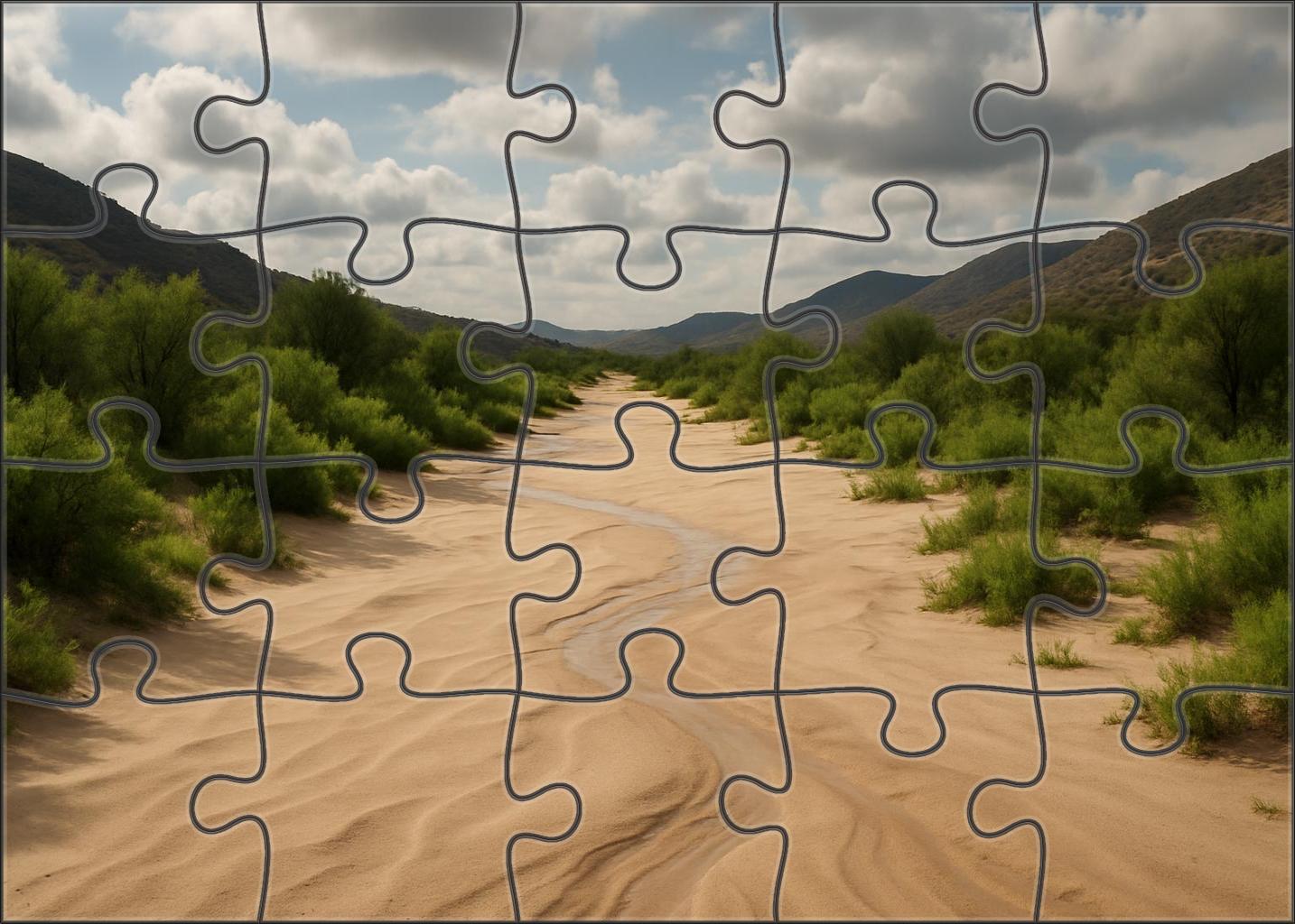 Ephemeral Wash Valleys 1000 Piece Puzzle