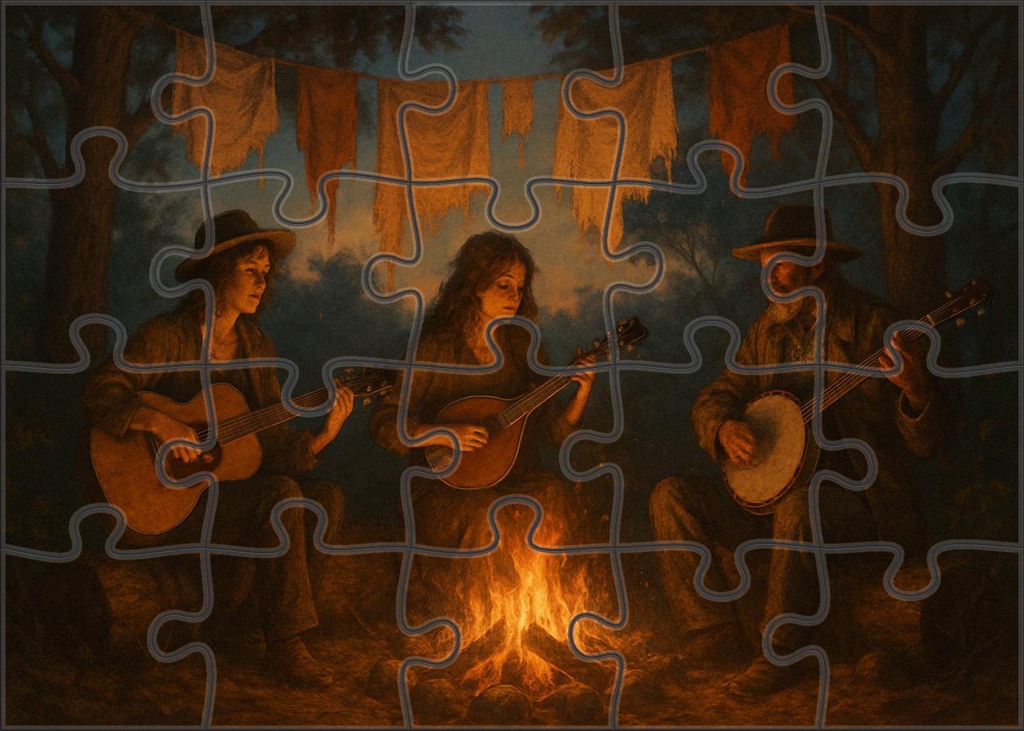 Indie Folk Revival Rustic Melodies And Earthy Aesthetics 20 Piece Puzzle