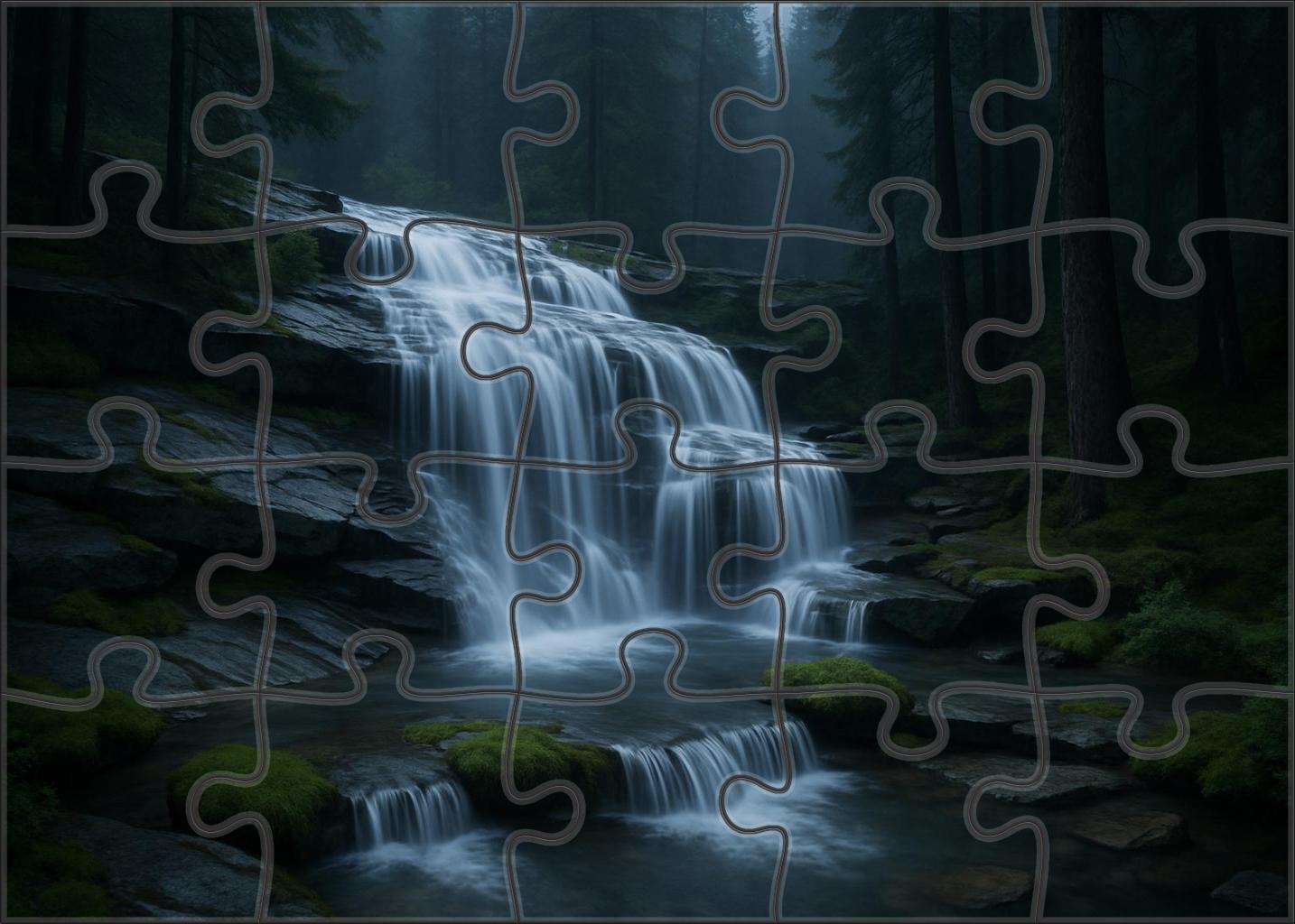 Twilight Silver Veil Premium Puzzle Pieces