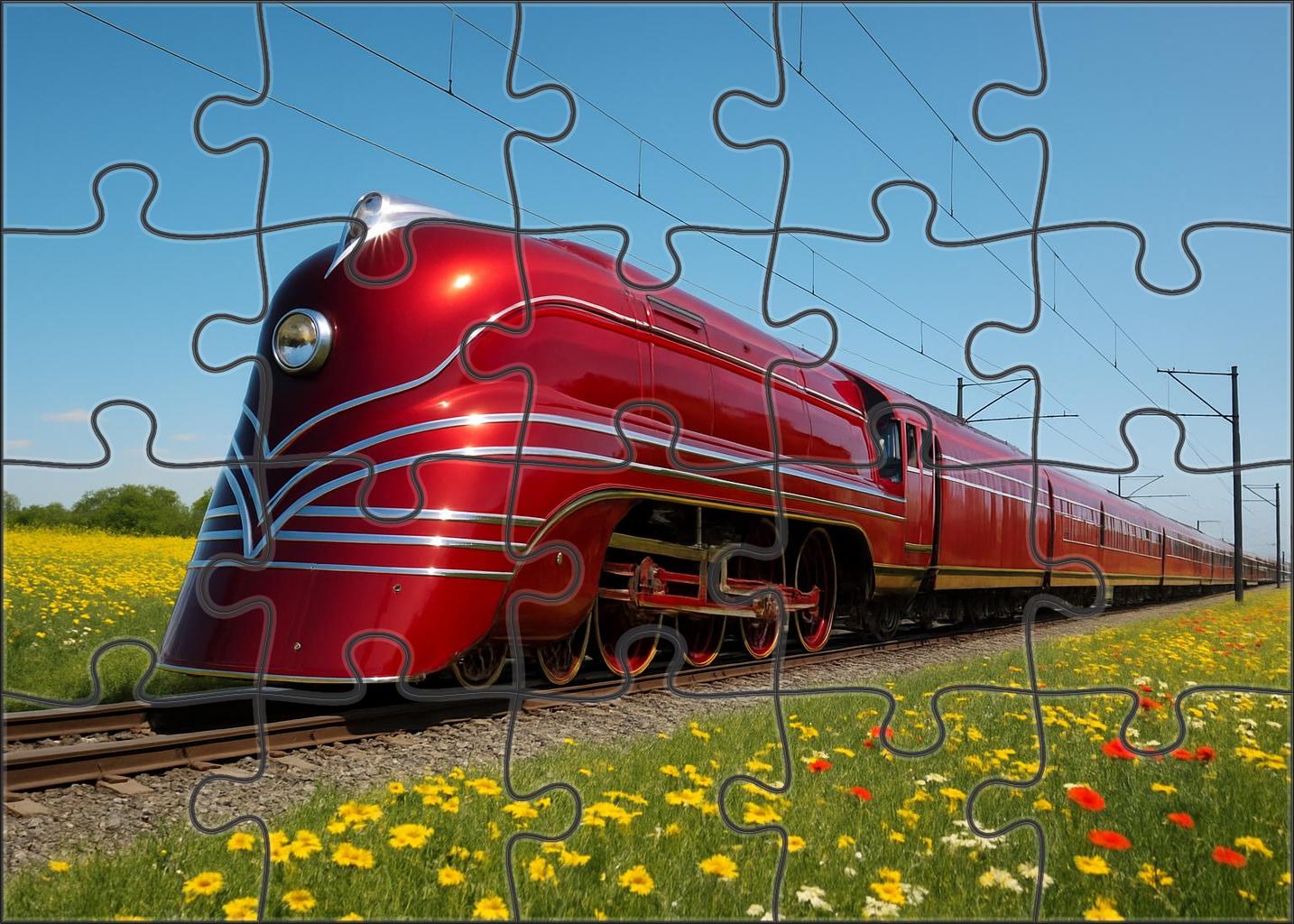 Crimson Cascade Streamliner 300 Piece Puzzle