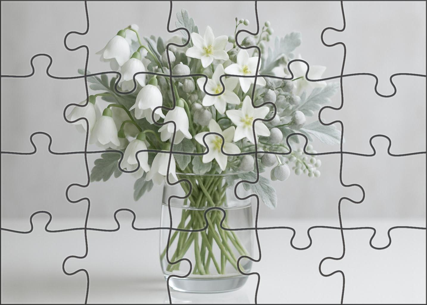 Winter Frost Vase Icy Whites With Silver-toned Accents Family Puzzles