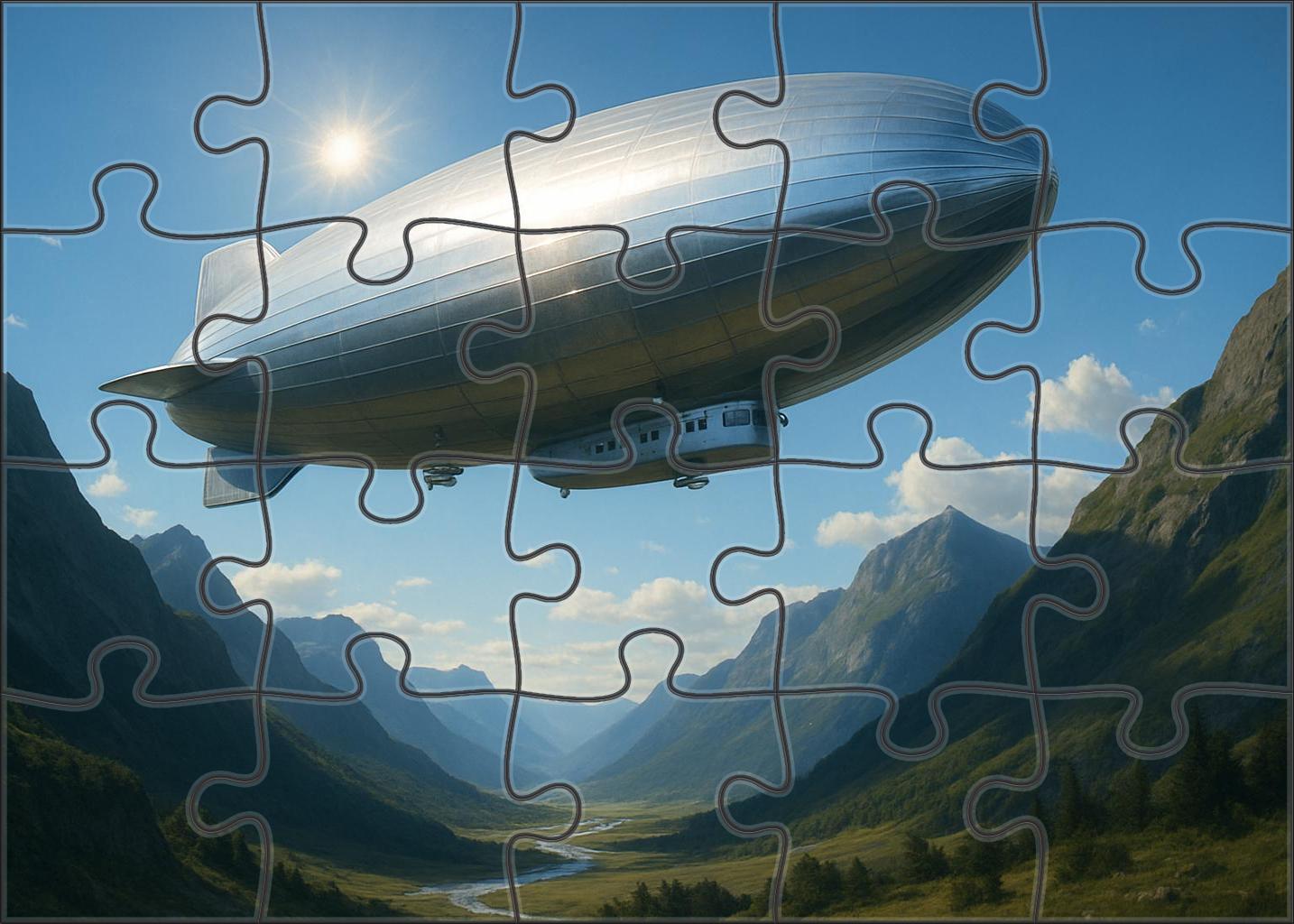 Compressed Hydrogen Cargo Airship 500 Piece Puzzle