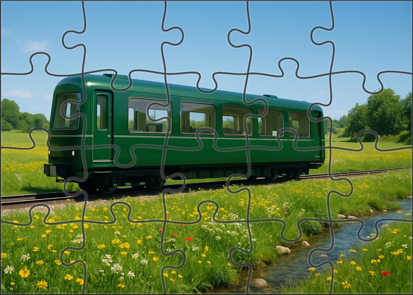 Verdant Valley Scenic Railcar Mini Puzzle