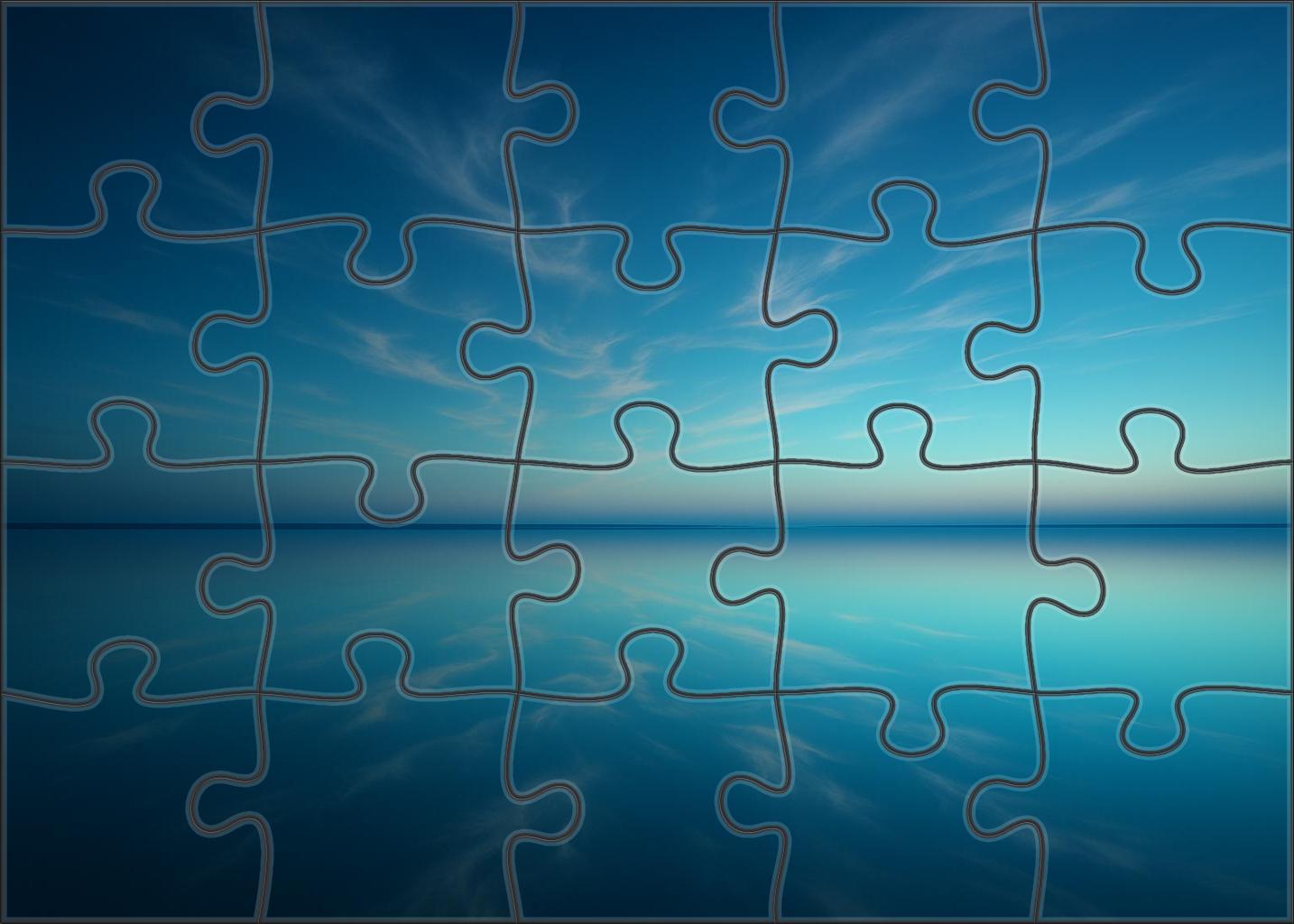 Celestial Blue Fade Puzzle Collection