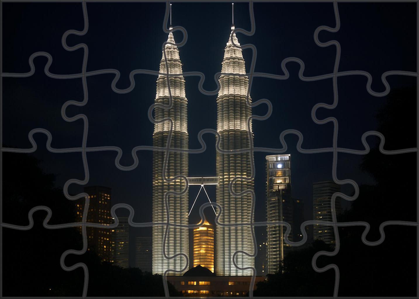 Petronas Twin Towers Skyline Postmodern Twin Spires Anchoring Kuala Lumpur's Urban Core Puzzle For Adults