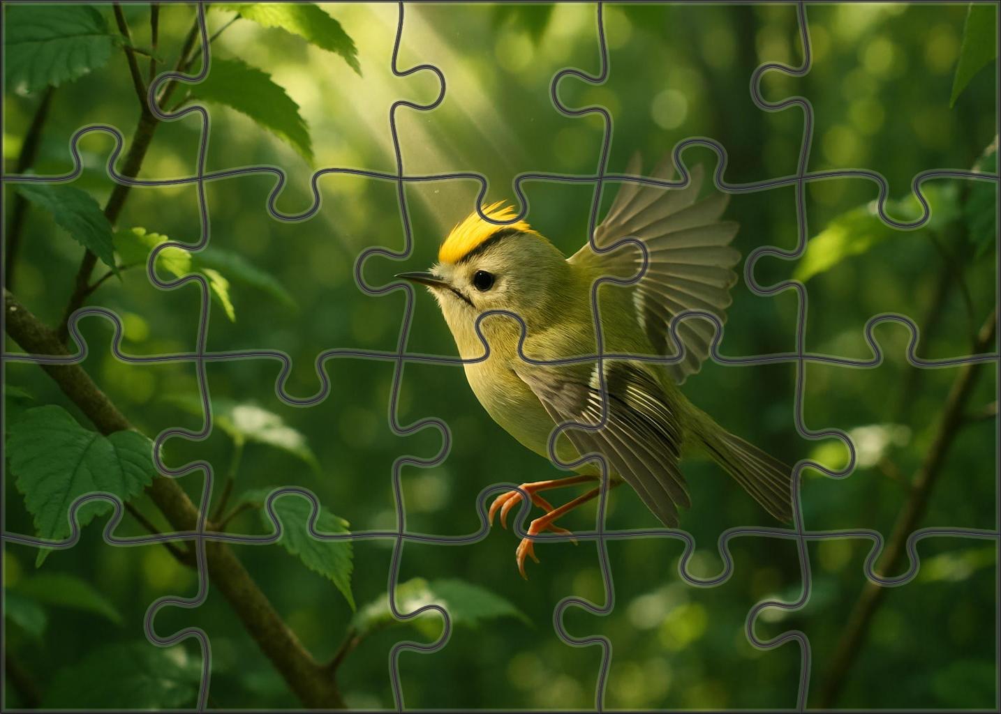 Golden-crested Warbler A Flicker Of Sunlight Unique Puzzle Design