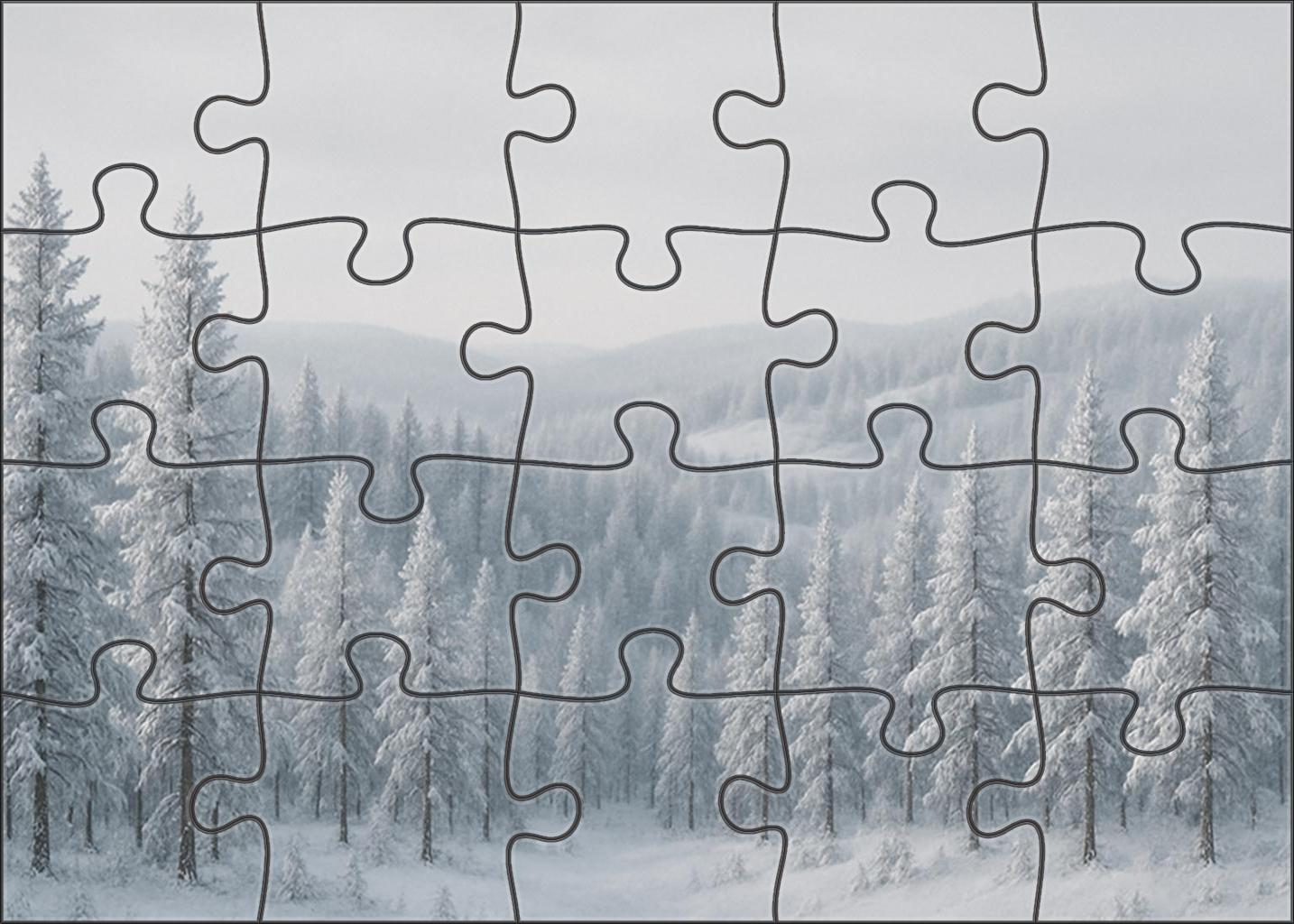 Winter Frosted Pine Vista 100 Piece Puzzle