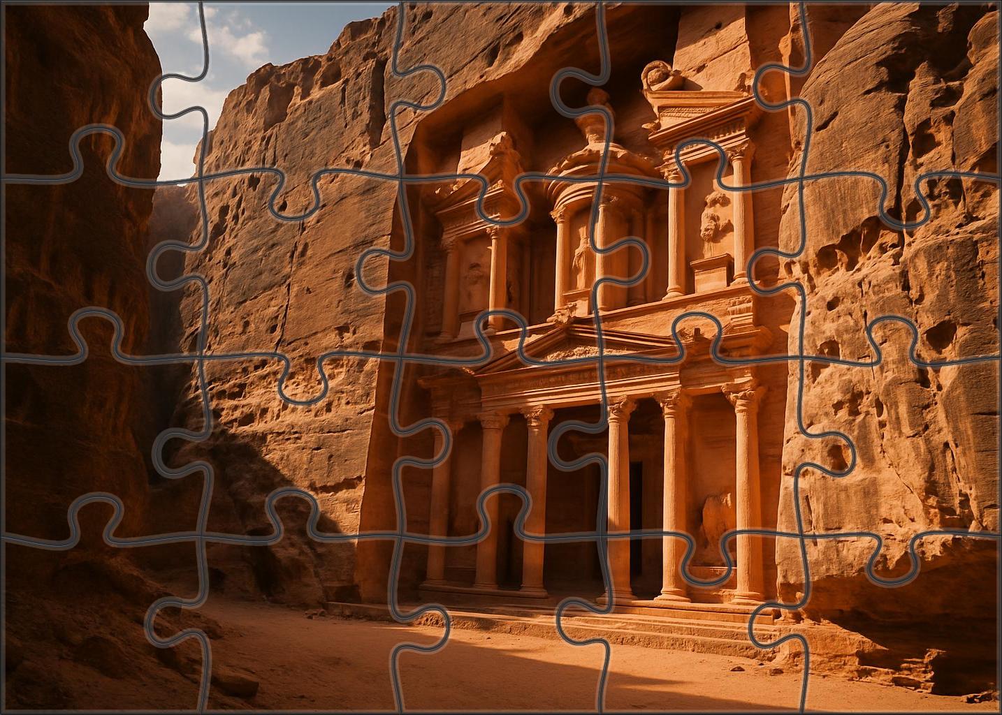 Petra Maan Jordan  Recognized By 6955 Worldwide As The Rose-red Ancient City Puzzle Challenge