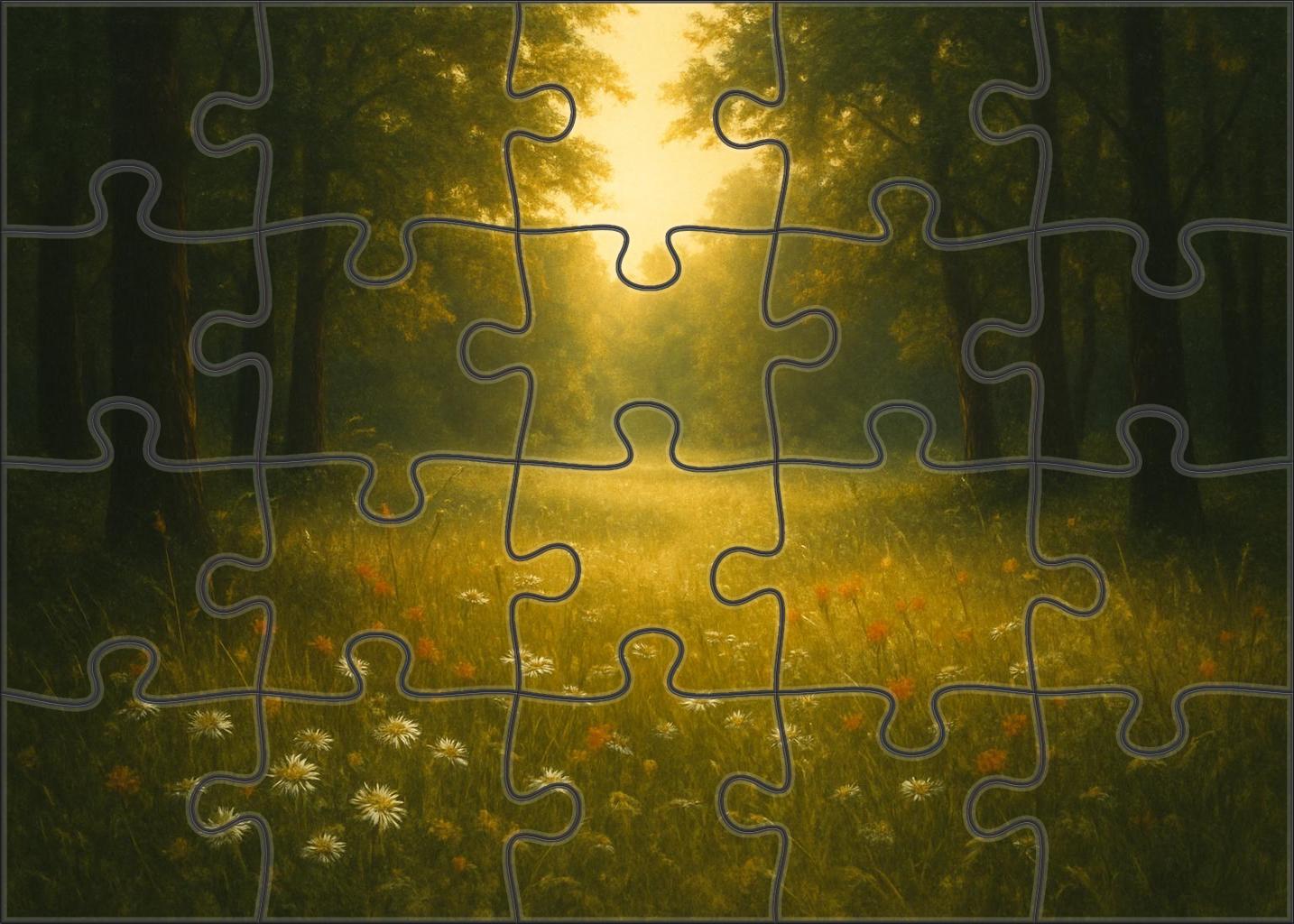 Golden Meadowwood Clearing Custom Jigsaw Puzzle