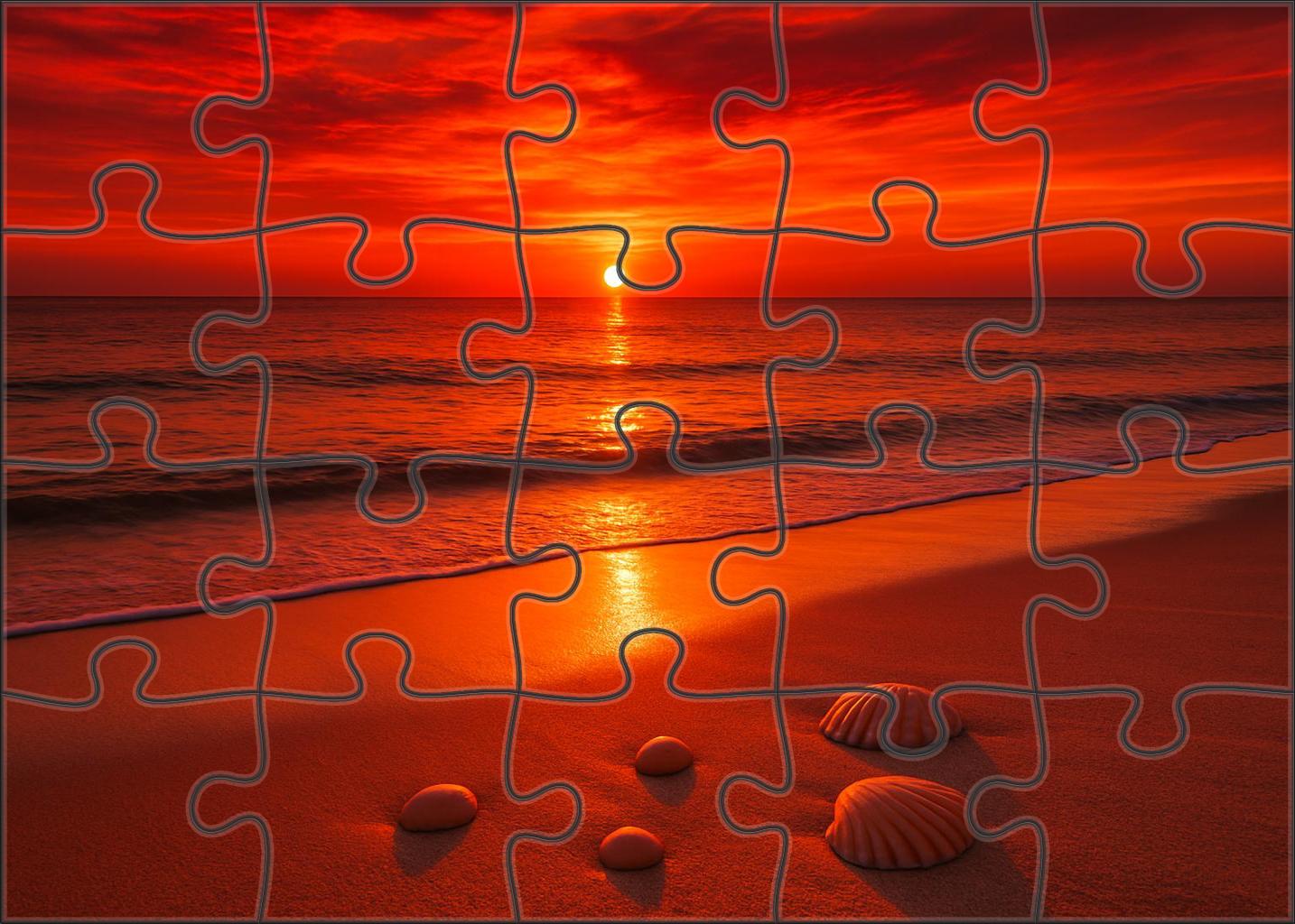 Crimson Horizon Beach 50 Piece Puzzle