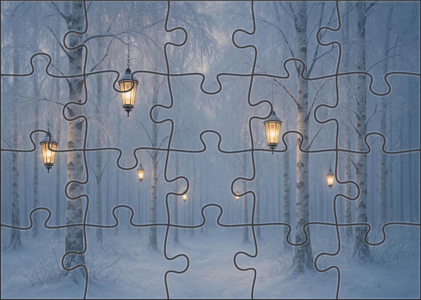 Silver Frost Forest Glimmer Puzzle Collection