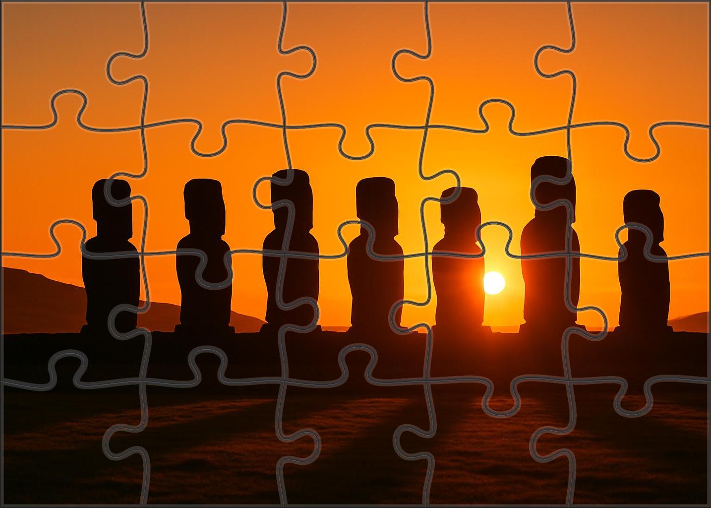 Moai Statues Easter Island Chile Identified By 5690 Worldwide As Enigmatic Stone Giants Of Polynesian Heritage Unique Puzzle Design