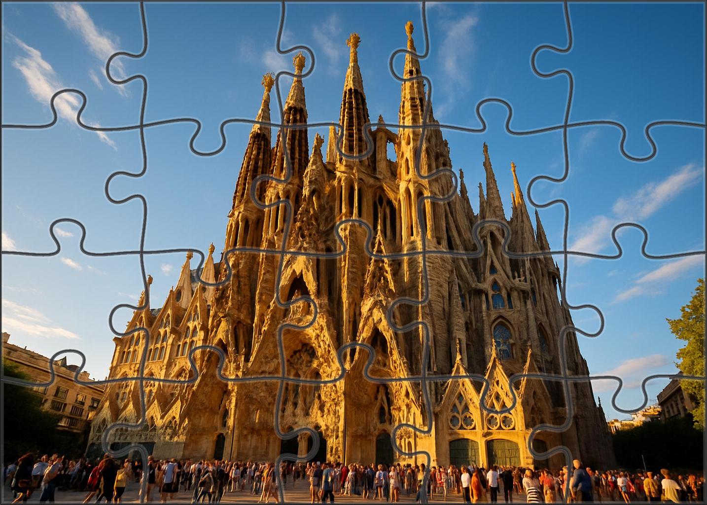 Sagrada Familia Located In Barcelona Spain Recognized By 7420 Worldwide For Its Unique Blend Of Gothic And Art Nouveau Architecture 1000 Piece Puzzle