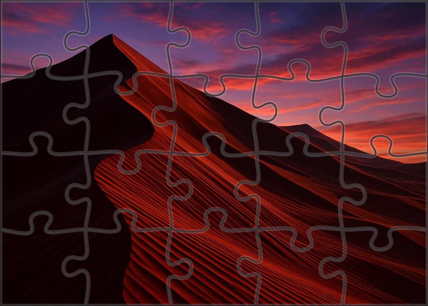 Crimson Twilight Ridge Unique Puzzle Design