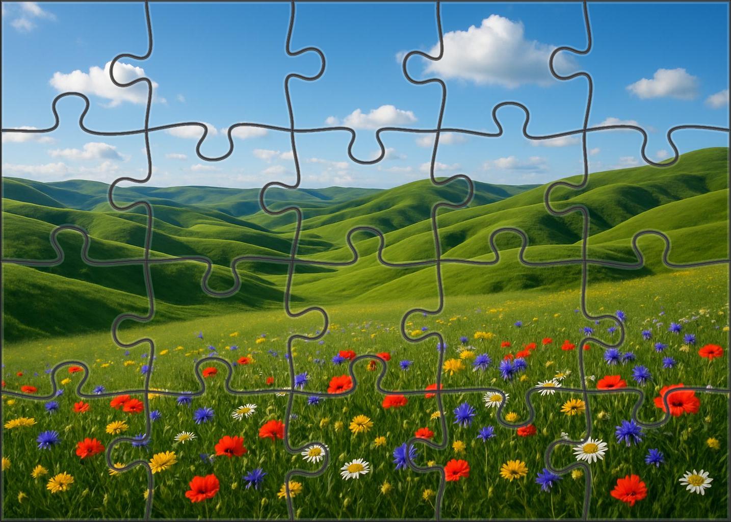 Verdant Hilltop Escarpment 20 Piece Puzzle