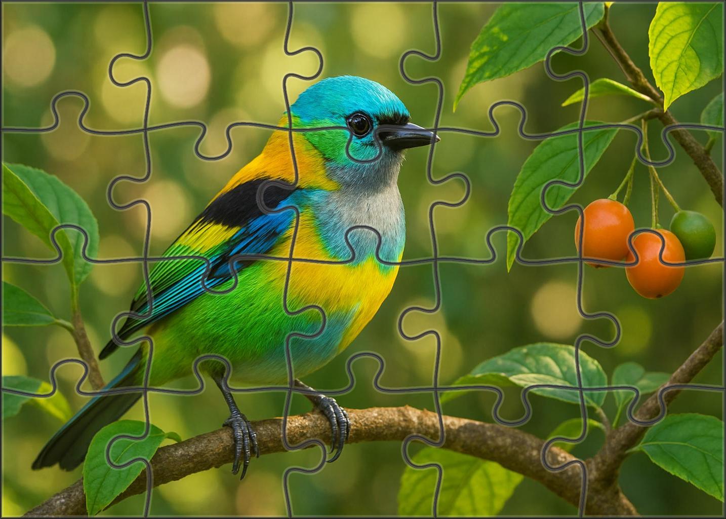 Silver-throated Tanager Forest's Mosaic Easy Puzzles