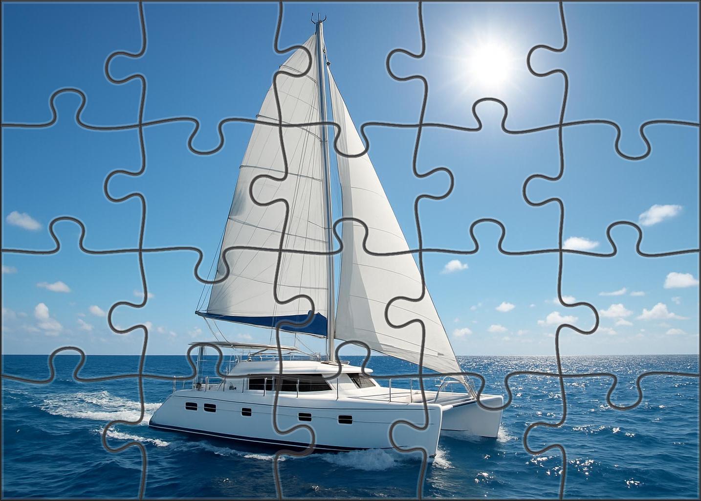 Wind-powered Coastal Catamaran Easy Puzzles