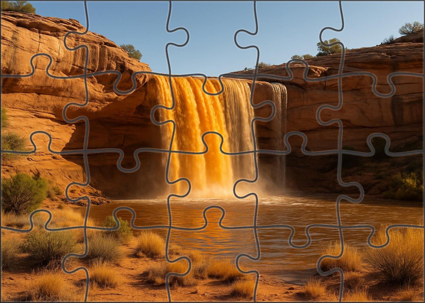 Amber Cliff Spillway 100 Piece Puzzle