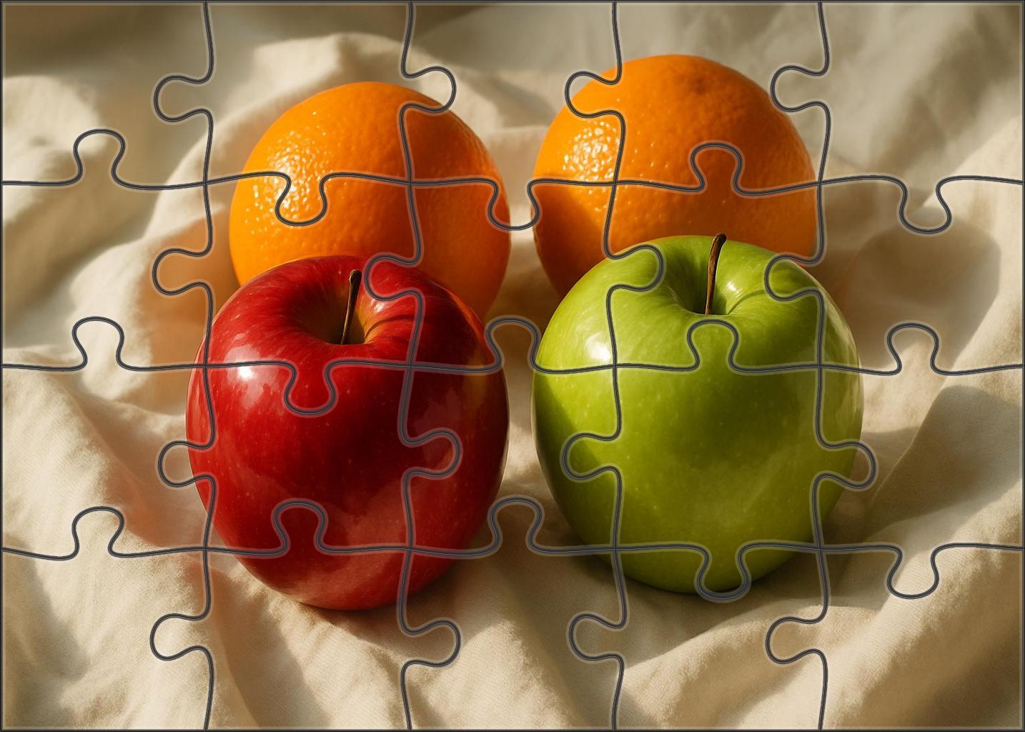 Still Life With Apples And Oranges Mini Puzzle