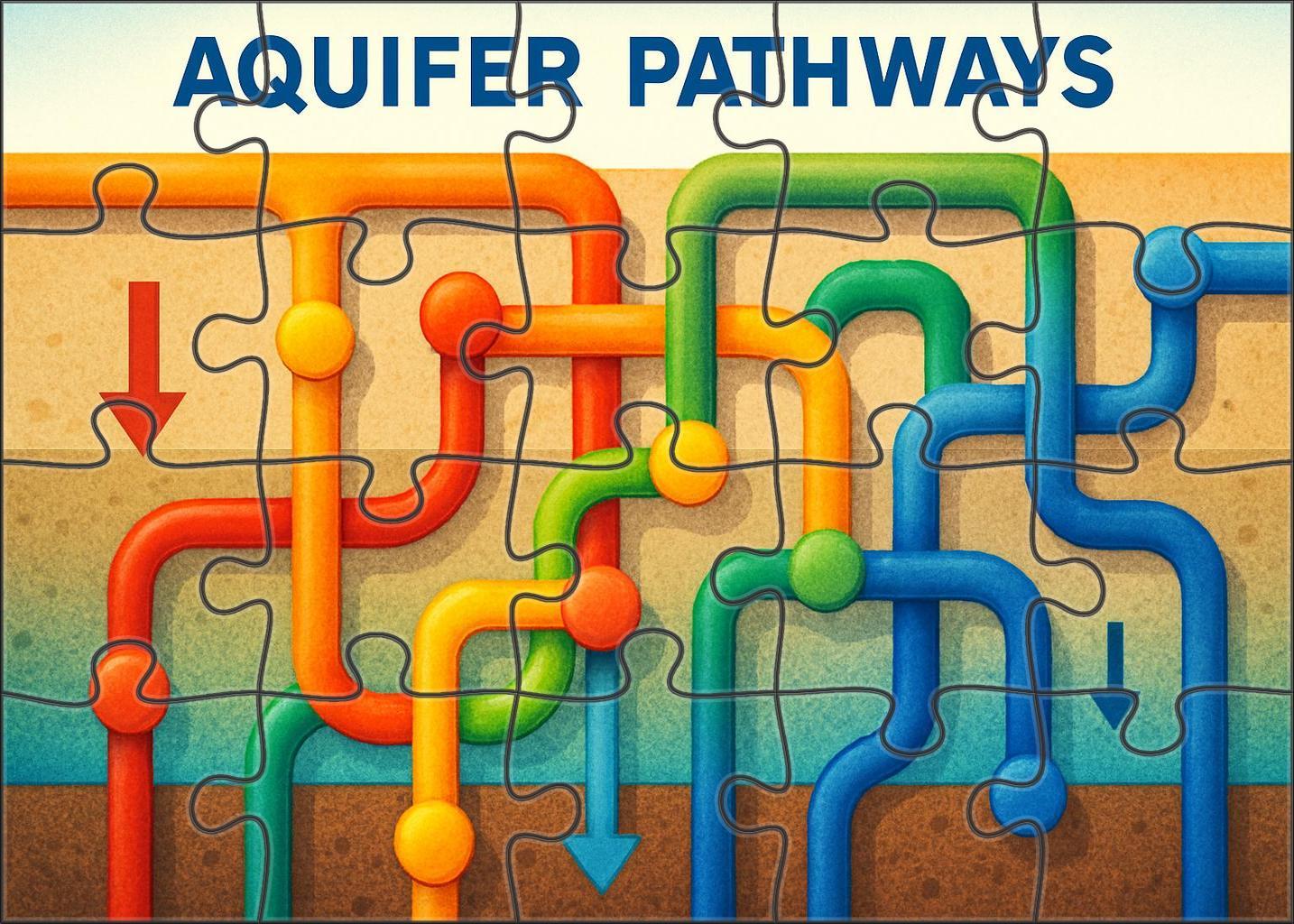 Subterranean Aquifer Network Chart 300 Piece Puzzle