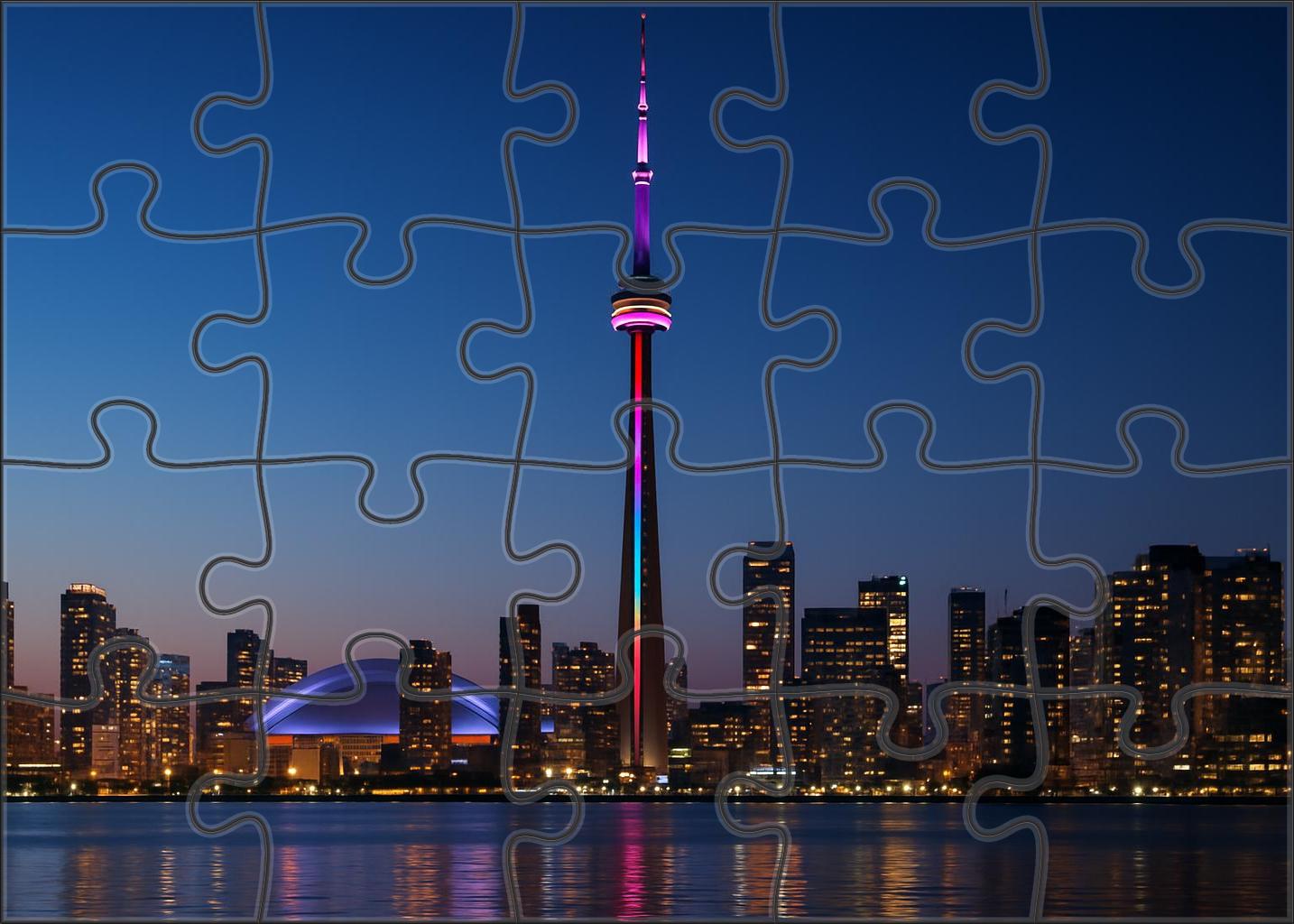 Cn Tower Toronto Canada  Recognized By 7365 Globally As An Engineering Marvel Puzzle Challenge