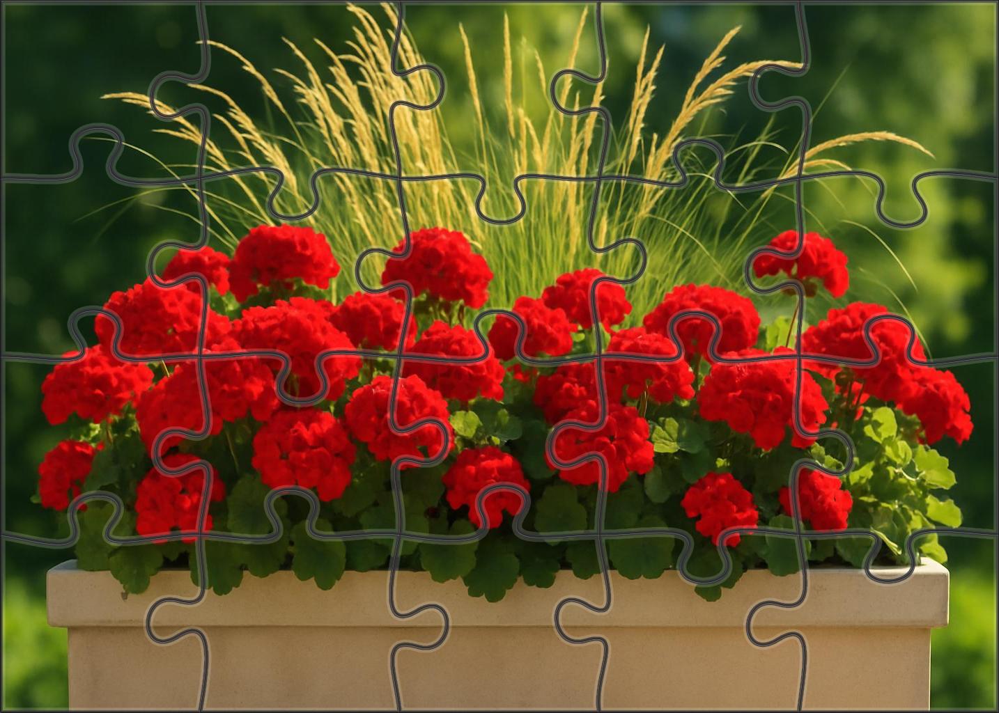 Bold Crimson Edge Planter Family Puzzles