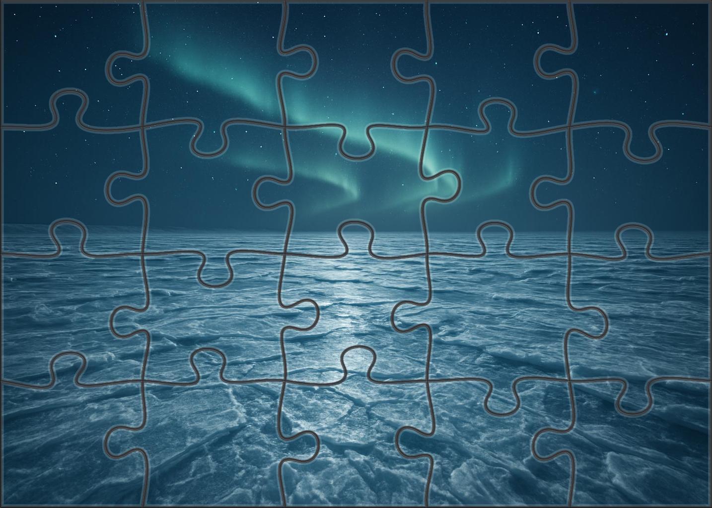 Polar Ice Plain Reflection Puzzle Collection