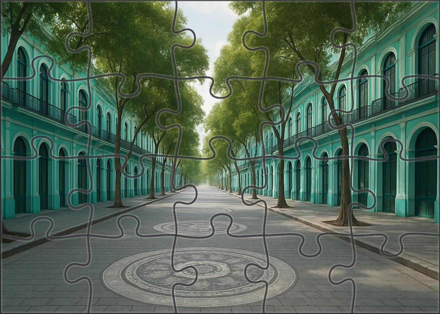 Teal Promenade Family Puzzles