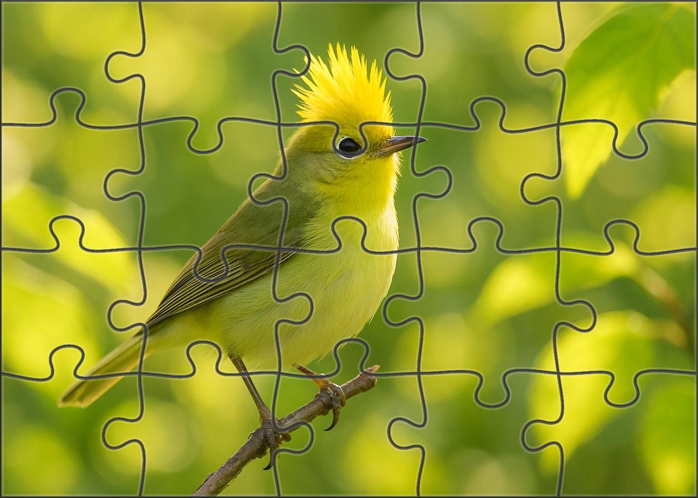 Golden-crested Warbler Tiny Crowned Songster 50 Piece Puzzle