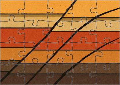Layered Geological Section Model Premium Puzzle Pieces